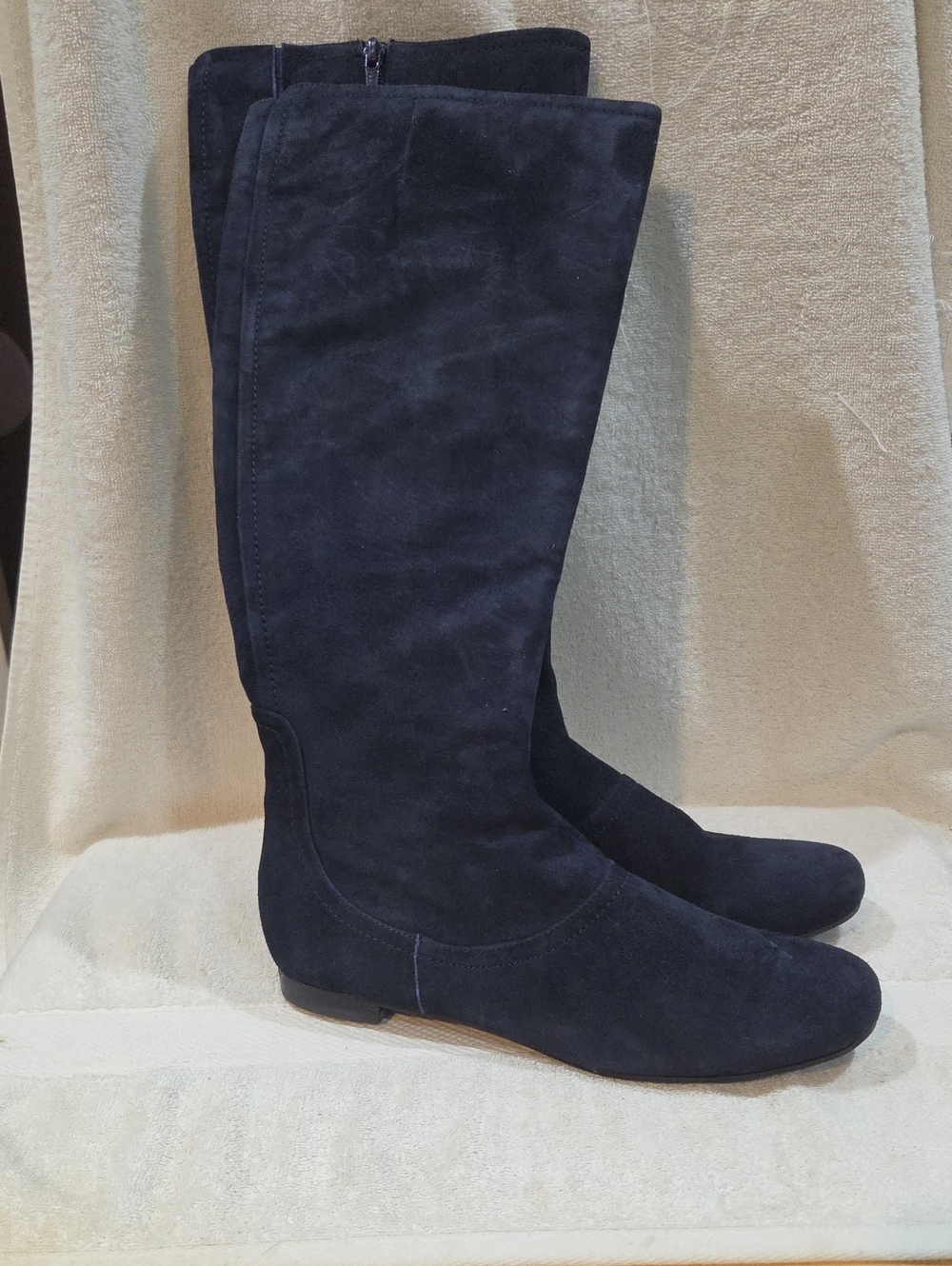NINE WEST BLUE SUEDE KNEE HIGH BOOTS